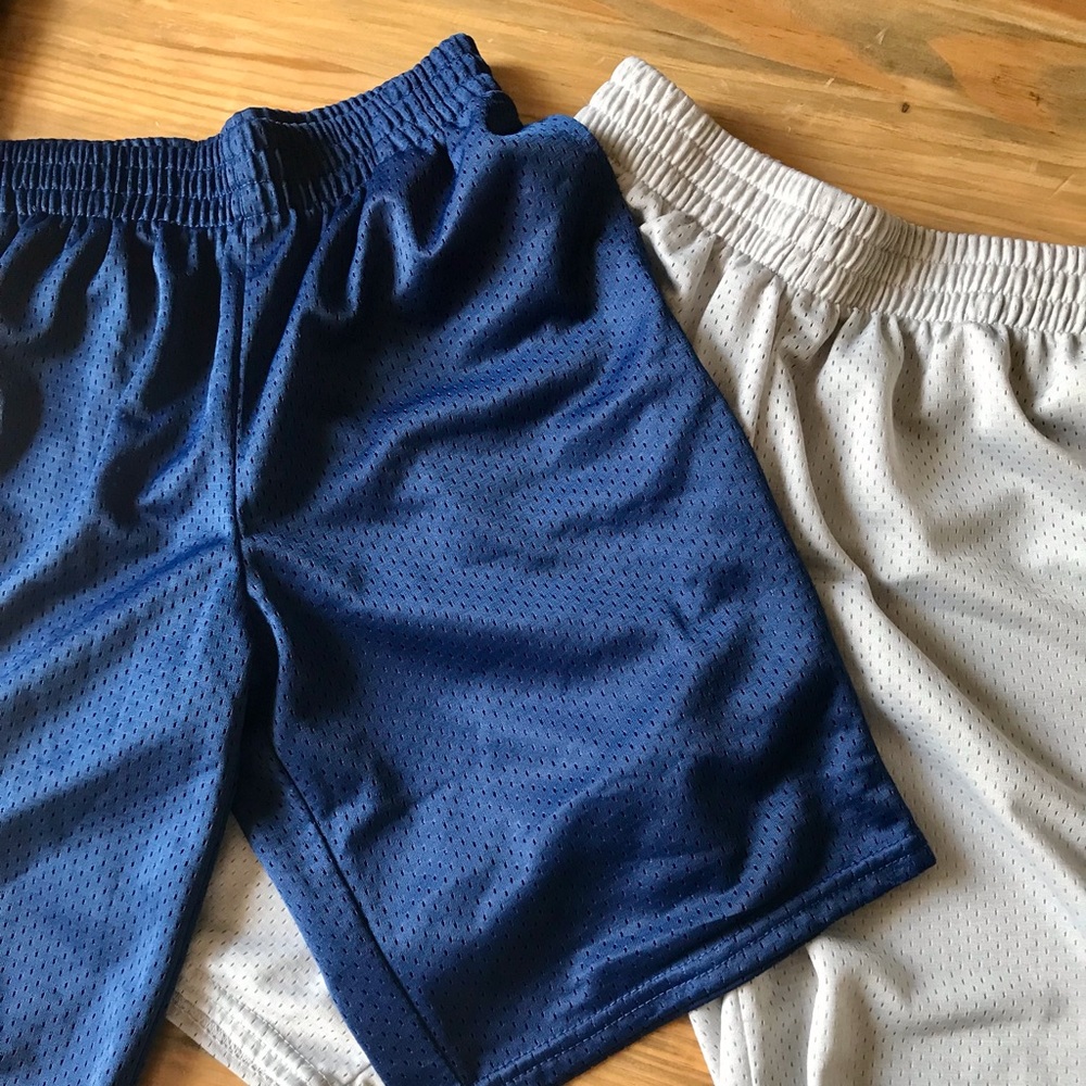 Athletic Shorts (2) - blue and gray size (M) 8